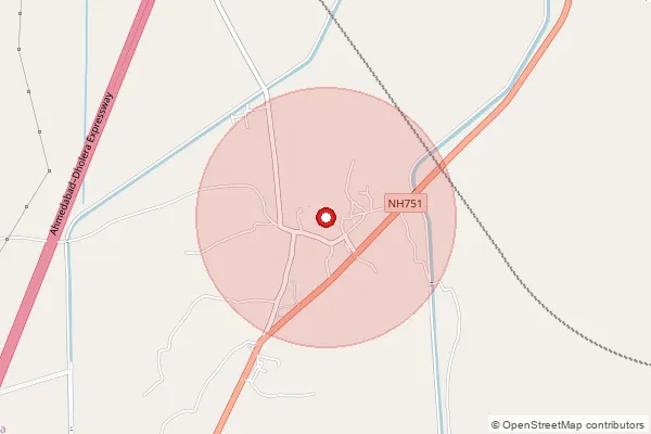 Map showing approximate area covered by Pincode 382428 — Bhat So, Ahmadabad