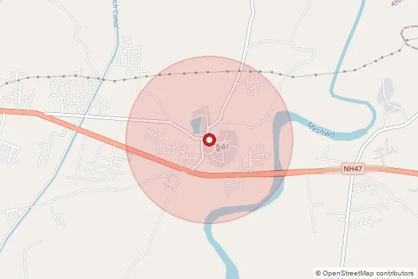 Map showing approximate area covered by Pincode 382433 — Chamla Bo, Ahmadabad