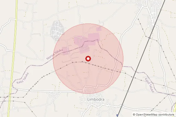 Map showing approximate area covered by Pincode 382650 — Amrapur Gram Bharti Bo, Gandhinagar