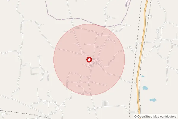 Map showing approximate area covered by Pincode 383235 — Mahor Bo, Sabar Kantha