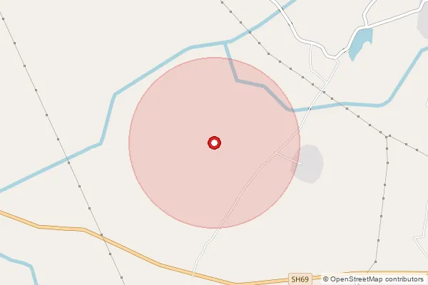 Map showing approximate area covered by Pincode 383340 — Bordi Bo, Arvalli