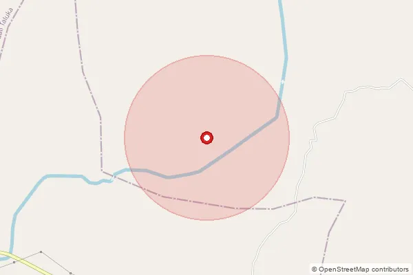 Map showing approximate area covered by Pincode 383434 — Rampur Fudeda Bo, Sabar Kantha
