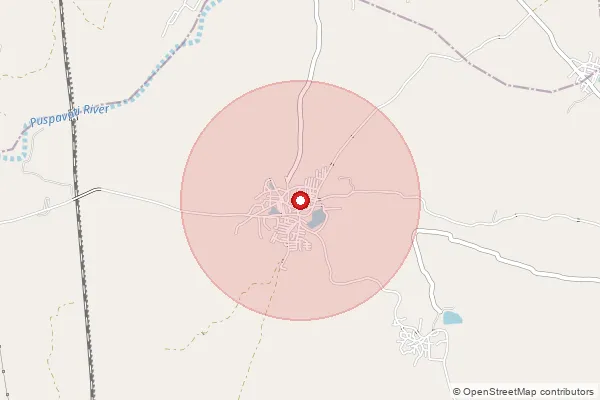 Map showing approximate area covered by Pincode 384120 — Bamosana Bo, Mahesana