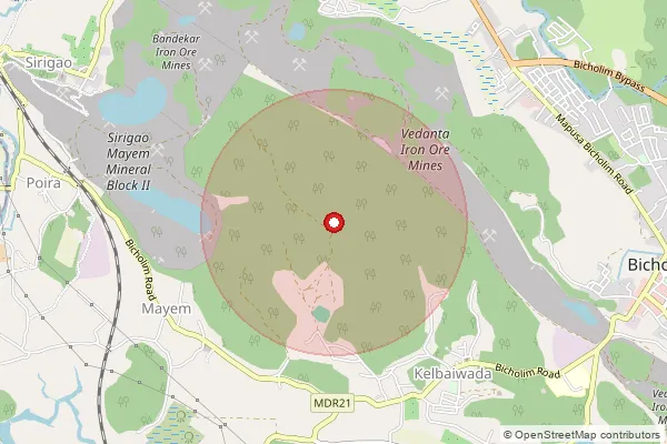 Map showing approximate area covered by Pincode 384290 — Sahesa Bo, Patan