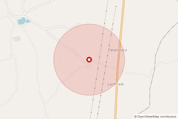 Map showing approximate area covered by Pincode 384305 — Dadhial Bo, Mahesana