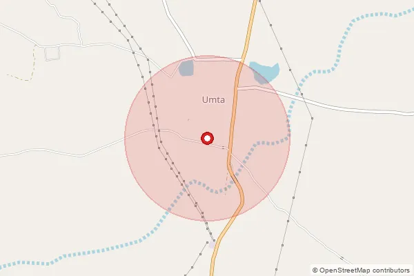 Map showing approximate area covered by Pincode 384320 — Umta So, Mahesana