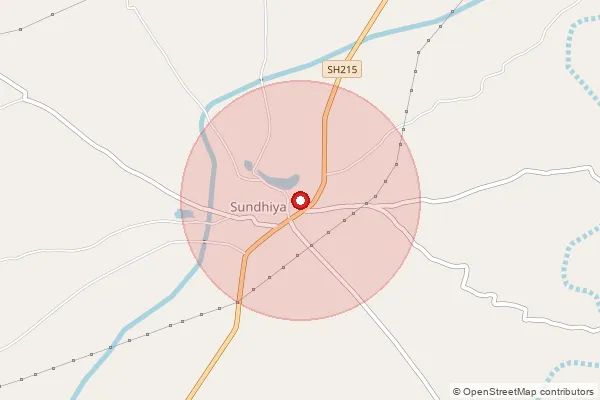 Map showing approximate area covered by Pincode 384345 — Sundhia So, Mahesana