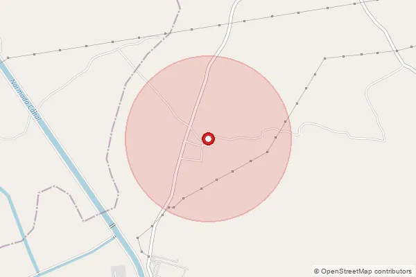 Map showing approximate area covered by Pincode 384430 — Katosan Bo, Mahesana