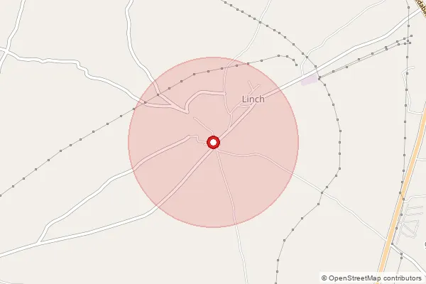 Map showing approximate area covered by Pincode 384435 — Boriavi Bo, Mahesana