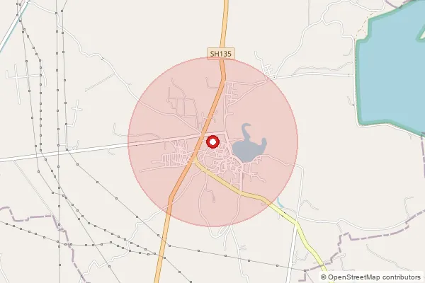 Map showing approximate area covered by Pincode 384441 — Fuletra Bo, Mahesana