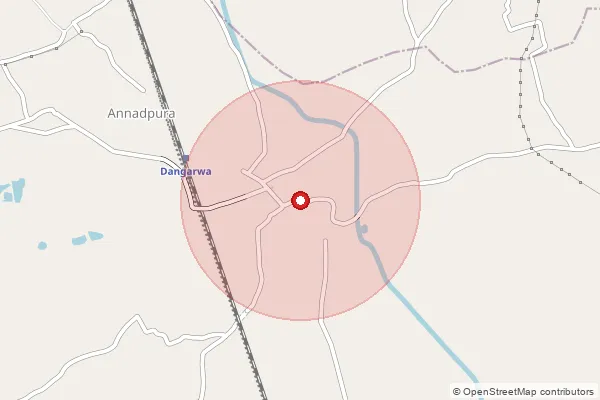 Map showing approximate area covered by Pincode 384450 — Kaiyal Bo, Mahesana