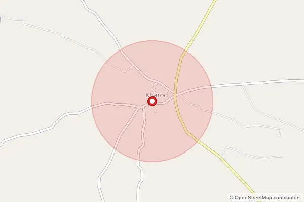 Map showing approximate area covered by Pincode 384540 — Kharod Bo, Mahesana