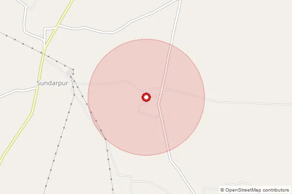 Map showing approximate area covered by Pincode 384560 — Jantral Bo, Mahesana