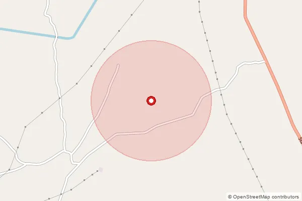 Map showing approximate area covered by Pincode 385320 — Chatra Bo, Banas Kantha