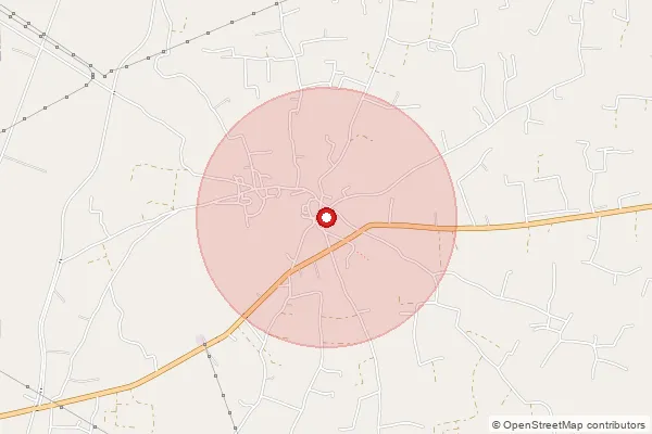 Map showing approximate area covered by Pincode 385510 — Bhakhar Moti Bo, Banas Kantha