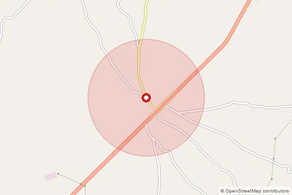 Map showing approximate area covered by Pincode 385555 — Isarva Bo, Banas Kantha