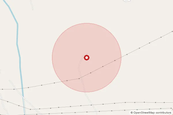 Map showing approximate area covered by Pincode 385560 — Bhadrewadi Bo, Banas Kantha