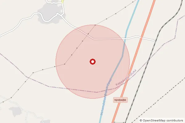 Map showing approximate area covered by Pincode 387365 — Khadol Bo, Kheda