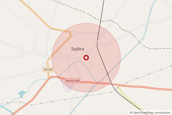 Map showing approximate area covered by Pincode 388150 — Manpura Bo, Anand