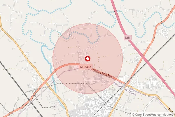 Map showing approximate area covered by Pincode 388230 — Mithapura Jesapura Bo, Kheda