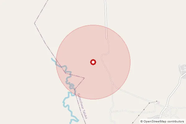 Map showing approximate area covered by Pincode 388250 — Gumadia Bo, Kheda