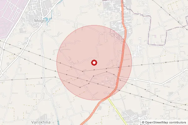 Map showing approximate area covered by Pincode 388355 — Navli So, Anand