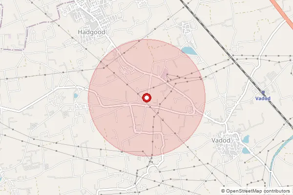 Map showing approximate area covered by Pincode 388370 — Vadod So, Anand