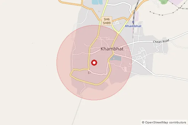 Map showing approximate area covered by Pincode 388620 — Malu Bo, Anand