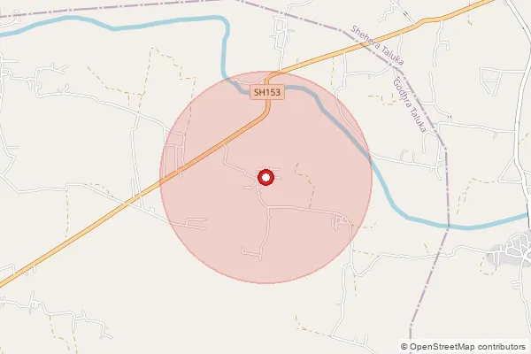 Map showing approximate area covered by Pincode 389002 — Ambali Bo, Panch Mahals