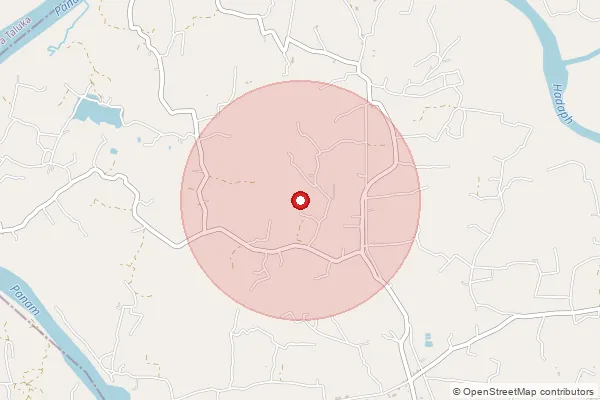 Map showing approximate area covered by Pincode 389115 — Agarwada Bo, Panch Mahals
