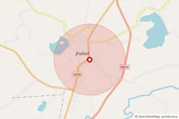 Map showing approximate area covered by Pincode 389170 — Kadval Bo, Dohad