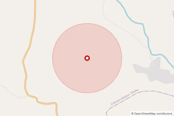 Map showing approximate area covered by Pincode 389172 — Chhalor Bo, Dohad