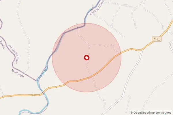 Map showing approximate area covered by Pincode 389250 — Ankalia B.O, Mahisagar