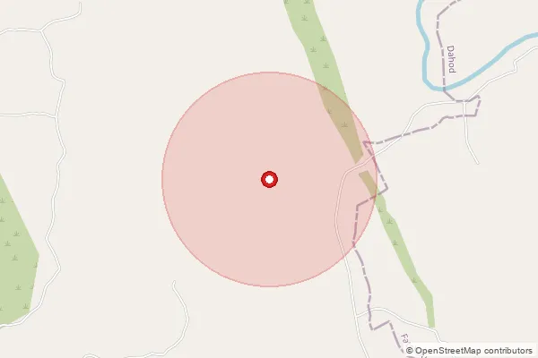 Map showing approximate area covered by Pincode 389260 — Hirapur Bo, Mahisagar