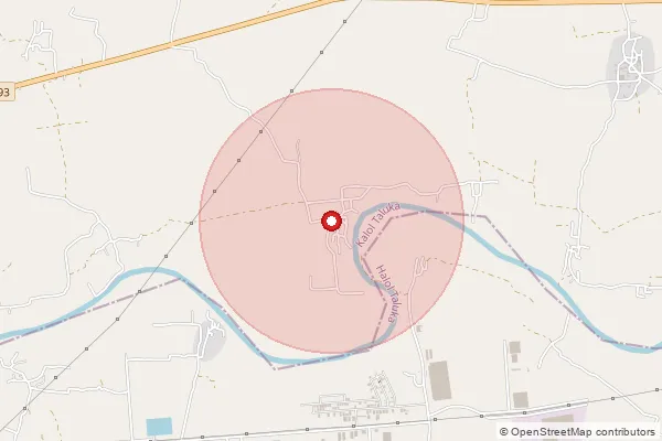 Map showing approximate area covered by Pincode 389310 — Bedhiya Bo, Panch Mahals