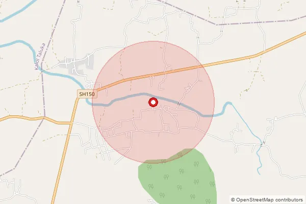 Map showing approximate area covered by Pincode 389341 — Bhilod Bo, Panch Mahals