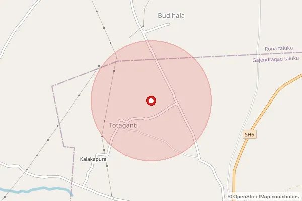Map showing approximate area covered by Pincode 391105 — Nanderia Bo, Vadodara