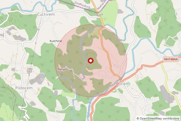 Map showing approximate area covered by Pincode 391168 — Karanjwant Bo, Chhotaudepur