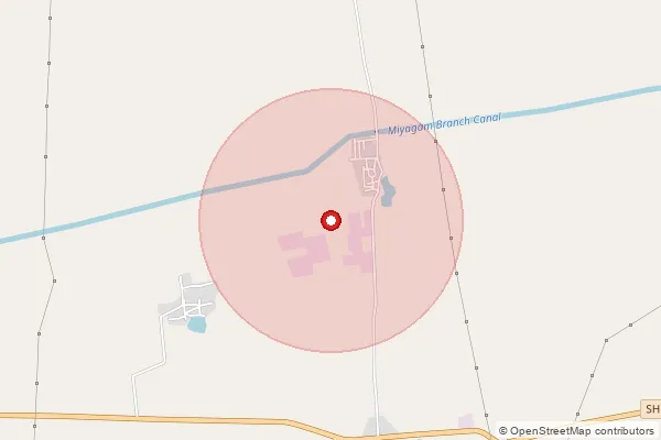 Map showing approximate area covered by Pincode 391210 — Dhavat Bo, Vadodara