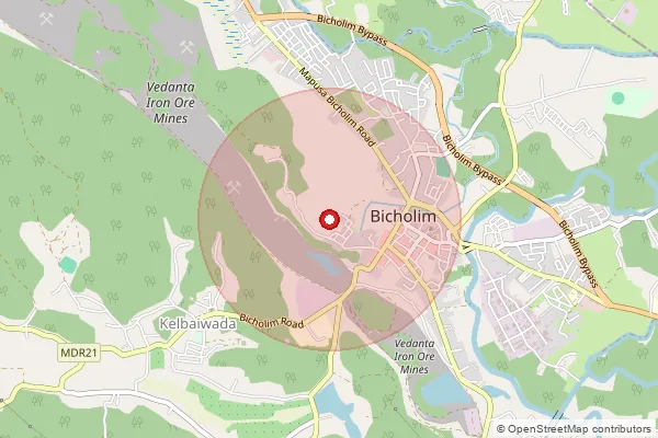 Map showing approximate area covered by Pincode 391243 — Ramnath Bo, Vadodara