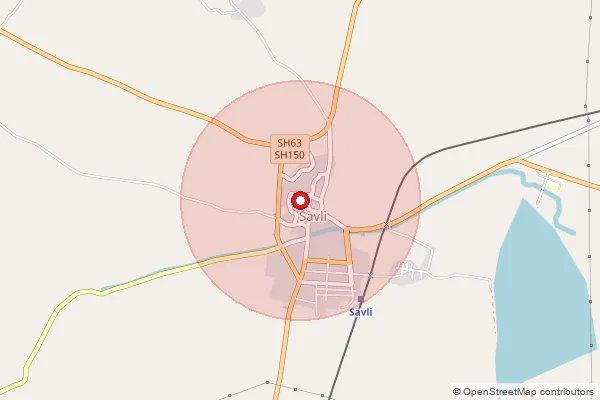 Map showing approximate area covered by Pincode 391770 — Muval Bo, Vadodara