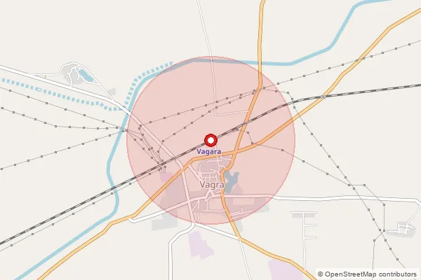 Map showing approximate area covered by Pincode 392140 — Gandhar Bo, Bharuch