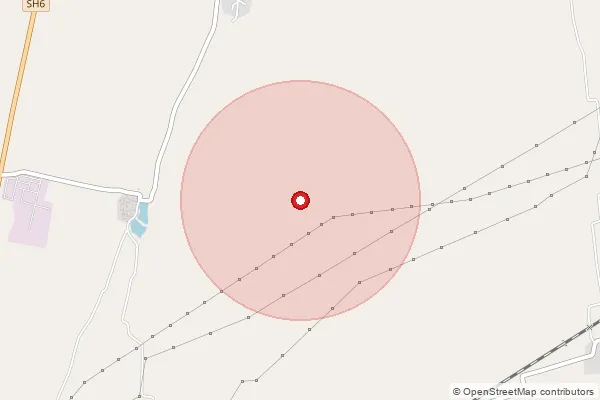 Map showing approximate area covered by Pincode 392165 — Limdi Bo, Bharuch