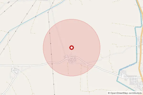 Map showing approximate area covered by Pincode 392210 — Hingalla Bo, Bharuch