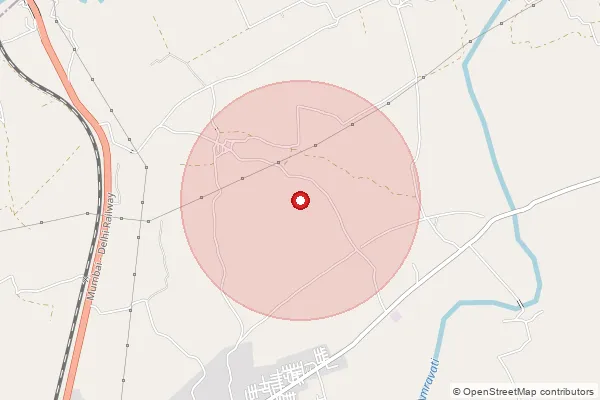 Map showing approximate area covered by Pincode 393010 — Andada Bo, Bharuch