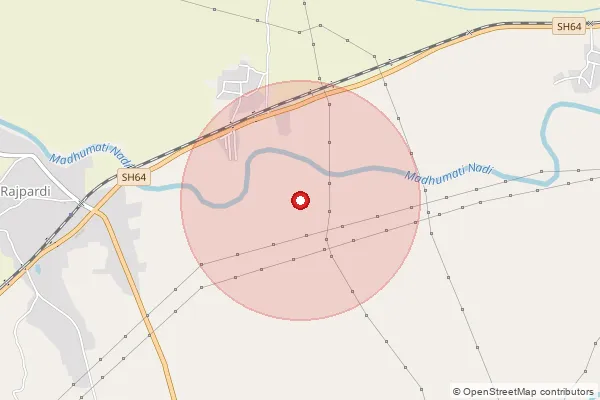Map showing approximate area covered by Pincode 393115 — Mota Sorva Bo, Bharuch