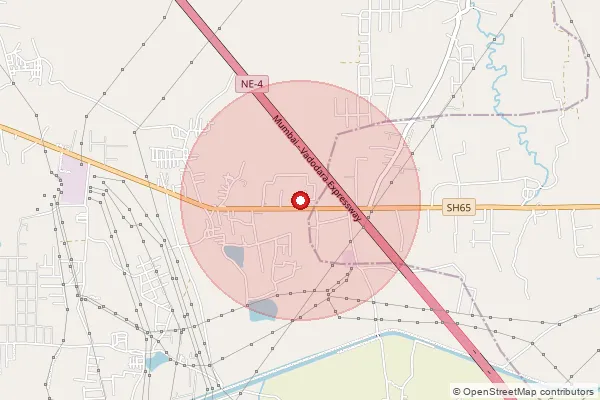 Map showing approximate area covered by Pincode 394110 — Anita Bo, Surat