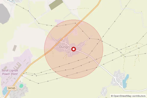 Map showing approximate area covered by Pincode 394112 — Borsad Bo, Surat
