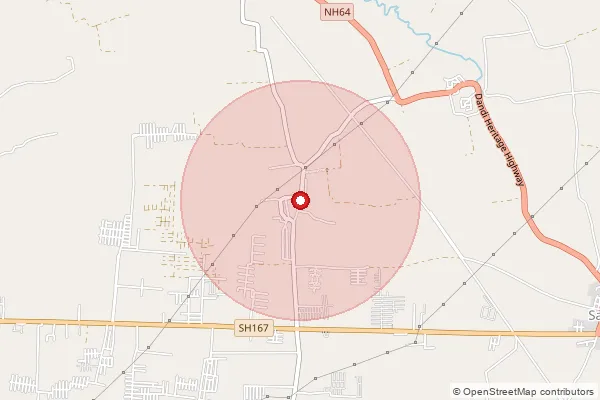 Map showing approximate area covered by Pincode 394130 — Bharundi Bo, Surat