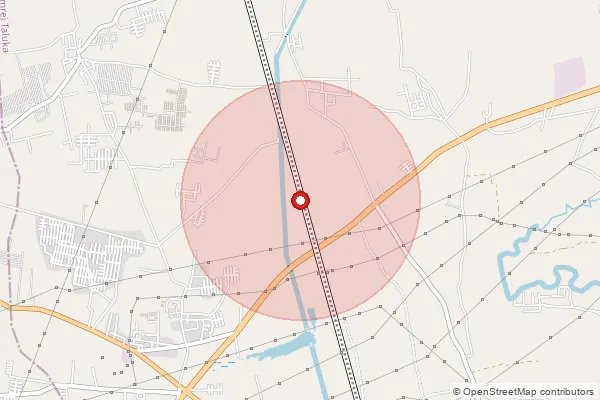 Map showing approximate area covered by Pincode 394150 — Abrama Bo, Surat